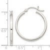 Lex & Lu Sterling Silver 2.5mm Polished Hoop Earrings LAL22543 - 4 - Lex & Lu