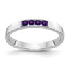 Lex & Lu 14k White Gold Amethyst Ring LAL13850 Size 7 - Lex & Lu