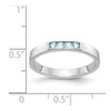 Lex & Lu 14k White Gold Blue Topaz Ring LAL13851 Size 7 - 3 - Lex & Lu