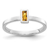 Lex & Lu 14k White Gold Citrine Ring LAL13870 Size 7 - Lex & Lu