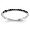 Lex & Lu 14k White Gold Black Diamond Ring LAL13906 Size 6.75 - Lex & Lu