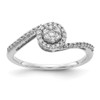 Lex & Lu 14k White Gold Diamond Ring LAL13946 Size 6 - Lex & Lu