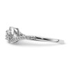 Lex & Lu 14k White Gold Diamond Ring LAL13946 Size 6 - 3 - Lex & Lu