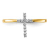 Lex & Lu 14k Yellow Gold Diamond Cross Ring Size 6 - 5 - Lex & Lu