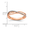 Lex & Lu 14k Rose Gold Diamond Ring LAL13965 Size 7 - 3 - Lex & Lu