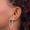 Lex & Lu Sterling Silver Omega Back Hoop Earrings LAL22558 - 3 - Lex & Lu