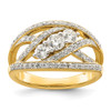 Lex & Lu 14k Yellow Gold Diamond Ring LAL13985 Size 6.75 - Lex & Lu