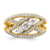 Lex & Lu 14k Yellow Gold Diamond Ring LAL13985 Size 6.75 - 6 - Lex & Lu