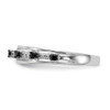 Lex & Lu 14k White Gold Black & White Diamond Ring LAL14012 Size 7 - 3 - Lex & Lu