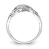 Lex & Lu 14k White Gold Diamond Infinity Symbol Ring Size 7 - 2 - Lex & Lu