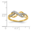 Lex & Lu 14k Yellow Gold Diamond Infinity Symbol Ring Size 7 - 4 - Lex & Lu