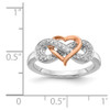 Lex & Lu 14k Two Tone Gold Diamond Heart Infinity Symbol Ring Size 7 - 3 - Lex & Lu