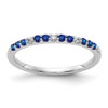 Lex & Lu 14k White Gold Diamond and Sapphire Ring Size 7 - Lex & Lu