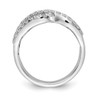 Lex & Lu 14k White Gold Emerald Diamond Ring LAL14076 Size 7 - 2 - Lex & Lu