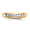 Lex & Lu 14k Yellow Gold w/Rhodium Diamond Mens Ring LAL14175 Size 10 - 4 - Lex & Lu