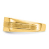 Lex & Lu 14k Yellow Gold Men's Diamond Polished & Satin Ring Size 10 - 3 - Lex & Lu