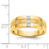 Lex & Lu 14k Yellow Gold Men's Diamond Polished & Satin Ring Size 10 - 5 - Lex & Lu