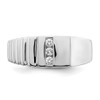 Lex & Lu 14k White Gold Diamond Men's Ring LAL14189 Size 10 - 5 - Lex & Lu