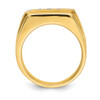 Lex & Lu 14k Yellow Gold Diamond Men's Ring LAL14198 Size 10 - 2 - Lex & Lu