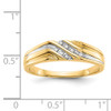 Lex & Lu 14k Yellow Gold w/Rhodium Diamond Mens Ring LAL14201 Size 10 - 6 - Lex & Lu