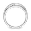 Lex & Lu 14k White Gold Diamond Men's Ring LAL14203 Size 10 - 2 - Lex & Lu