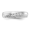 Lex & Lu 14k White Gold Diamond Men's Ring LAL14203 Size 10 - 4 - Lex & Lu