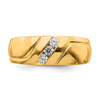 Lex & Lu 14k Yellow Gold Diamond Mens Ring LAL14205 Size 10 - 4 - Lex & Lu