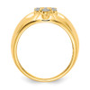 Lex & Lu 14k Yellow Gold Diamond Men's Ring LAL14242 Size 10 - 2 - Lex & Lu