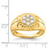 Lex & Lu 14k Yellow Gold Diamond Men's Ring LAL14242 Size 10 - 3 - Lex & Lu