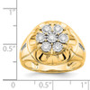 Lex & Lu 14k Yellow Gold Diamond Men's Ring LAL14244 Size 10 - 4 - Lex & Lu