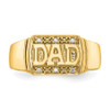 Lex & Lu 14k Yellow Gold AA Diamond Men's Ring LAL14256 Size 10 - 4 - Lex & Lu