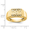 Lex & Lu 14k Yellow Gold AA Diamond Men's Ring LAL14256 Size 10 - 5 - Lex & Lu