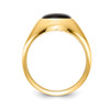 Lex & Lu 14k Yellow Gold AA Diamond Men's Ring LAL15013 Size 10 - 2 - Lex & Lu