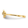 Lex & Lu 14k Yellow Gold Polished AA Diamond Heart Ring LAL15014 Size 6 - 3 - Lex & Lu