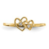 Lex & Lu 14k Yellow Gold Polished AA Diamond Heart Ring LAL15014 Size 6 - 5 - Lex & Lu
