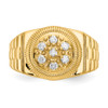 Lex & Lu 14k Yellow Gold AA Diamond Men's Ring LAL15332 Size 11.5 - 4 - Lex & Lu