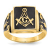 Lex & Lu 14k Yellow Gold Men's Masonic Enameled Ring Size 10 - Lex & Lu