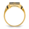 Lex & Lu 14k Yellow Gold Men's Masonic Enameled Ring Size 10 - 2 - Lex & Lu