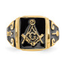 Lex & Lu 14k Yellow Gold Men's Masonic Enameled Ring Size 10 - 4 - Lex & Lu