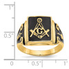 Lex & Lu 14k Yellow Gold Men's Masonic Enameled Ring Size 10 - 6 - Lex & Lu