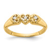 Lex & Lu 14k Yellow Gold AA Diamond Heart Ring LAL15364 Size 6 - Lex & Lu