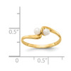 Lex & Lu 14k Yellow Gold 3mm FW Cultured Pearl Ring Size 6 - 5 - Lex & Lu