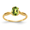 Lex & Lu 14k Yellow Gold Peridot Ring Size 6 - Lex & Lu