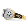 Lex & Lu 14k Yellow Gold AA Diamond Men's Masonic Ring LAL15430 Size 10 - 3 - Lex & Lu