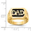 Lex & Lu 14k Yellow Gold AA Diamond Men's Onyx Dad Ring Size 10 - 5 - Lex & Lu