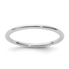 Lex & Lu 10k White Gold 1.2mm Half Round Stackable Band Ring LAL151 - Lex & Lu