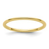 Lex & Lu 10k Yellow Gold 1.2mm Half Round Stackable Band Ring LAL164 - Lex & Lu