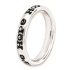 Lex & Lu Sterling Silver Stackable Expressions Polished Enameled Hope Ring LAL6894- 3 - Lex & Lu