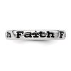 Lex & Lu Sterling Silver Stackable Expressions Polished Enameled Faith Ring LAL6926- 4 - Lex & Lu