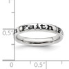 Lex & Lu Sterling Silver Stackable Expressions Polished Enameled Faith Ring LAL6926- 5 - Lex & Lu